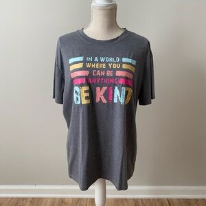 Be Kind Short Sleeve Shirt Gray